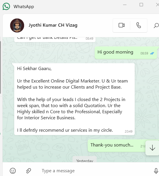 Jyothi Kumar Testimony whastapp Jyothi Kumar Testimony whastapp
